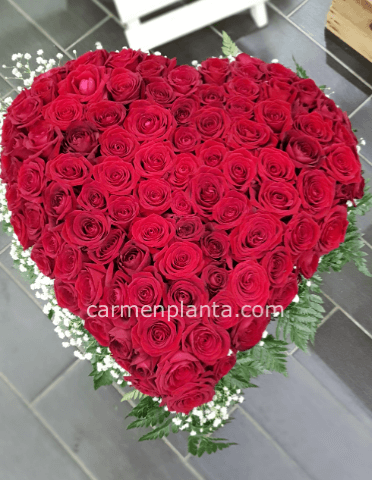 Cuore di rose rosse (diametro 50cm )